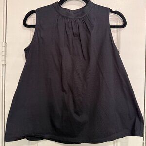 Uniqlo Women's Small Black Babydoll Sleeveless Blouse